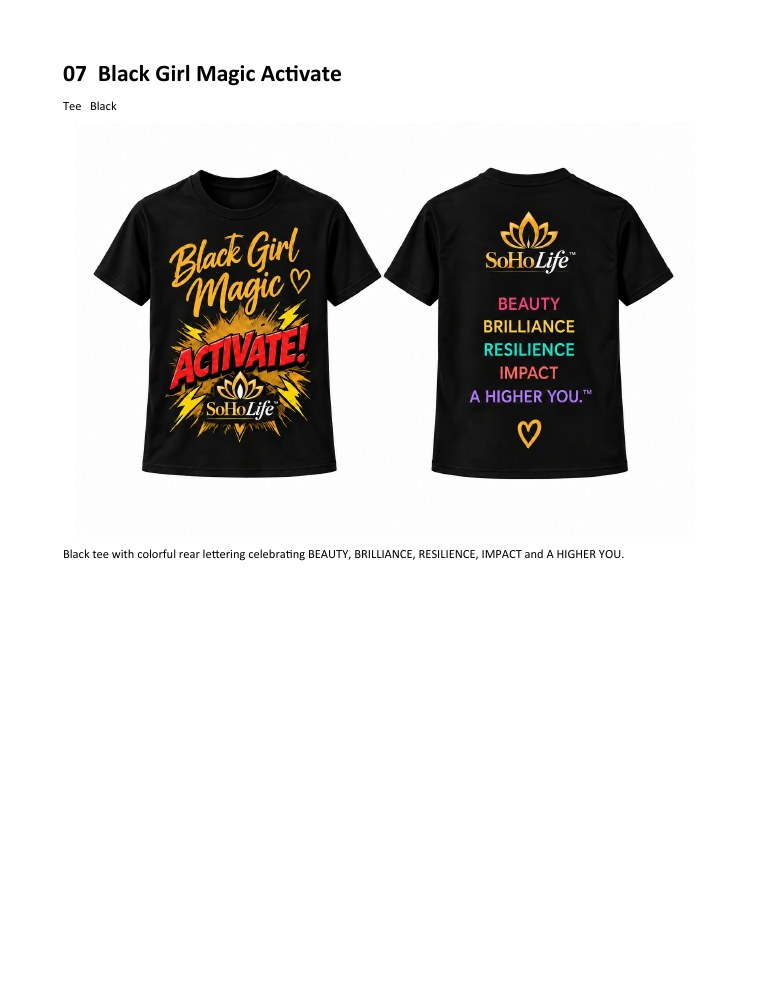 Black Girl Magic Activate approved catalogue preview