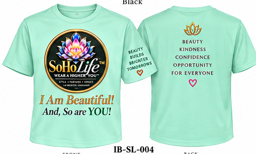I Am Beautiful mint T-shirt
