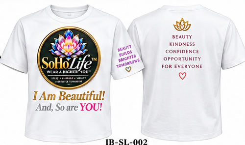 I Am Beautiful white T-shirt